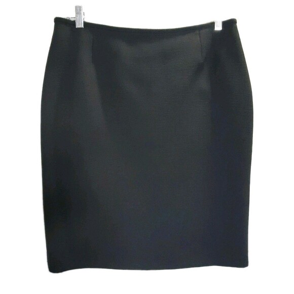 Unbranded Dresses & Skirts - Women's Black Ribbed Lined Knee Length Career Office Pencil Skirt Size 12 XLNT